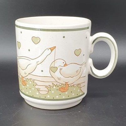Pfalzkeramik Gänseglück: Kaffeebecher / Henkelbecher Motiv 1 Pfalzkeramik (7121088053385)