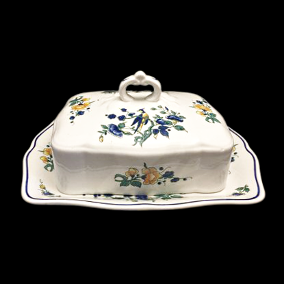 Villeroy & Boch Phoenix blau: Butterdose, zweiteilig - neuwertig Villeroy & Boch (7120924049545)