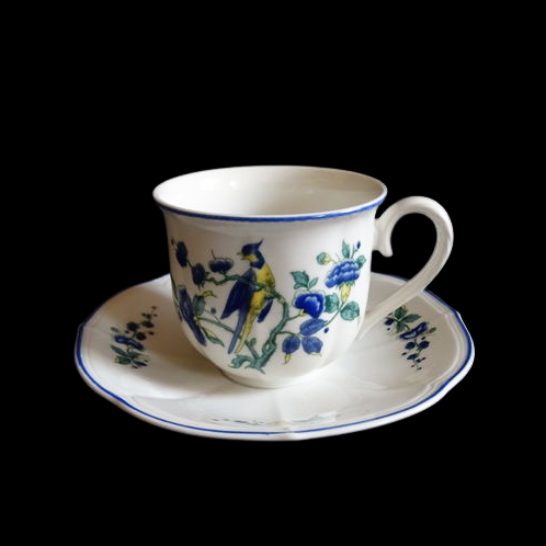 Villeroy & Boch Phoenix blau Malva: Kaffeetasse / Tasse mit Unterteller Villeroy & Boch (7120884465801)