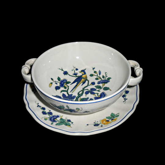 Villeroy & Boch Phoenix blau: Suppentasse mit Unterteller Villeroy & Boch (7120726425737)