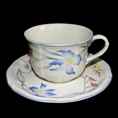 Villeroy & Boch Riviera: Jumbotasse / große Tasse XL mit Unterteller Villeroy & Boch (7120881549449)