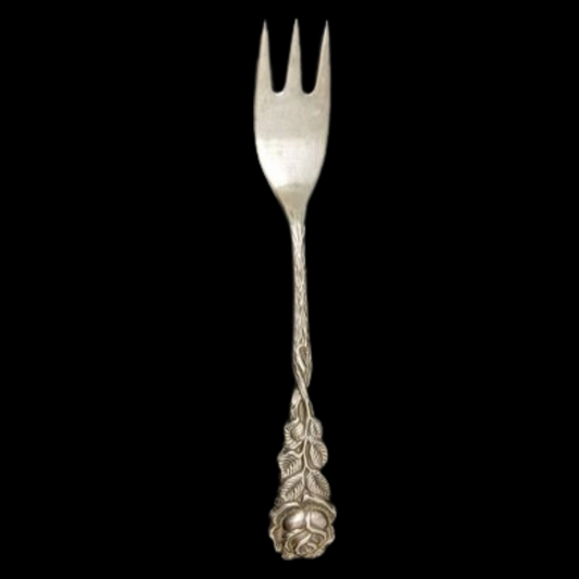 Rose: 6 Kuchengabel / Gäbelchen, versilbert 90er Auflage - Besteck Villeroy & Boch (7121011572873)