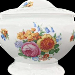 Rosenthal Classic Maria Weiß Sommerstrauß: Zuckerdose, zweiteilig Rosenthal (7120993845385)