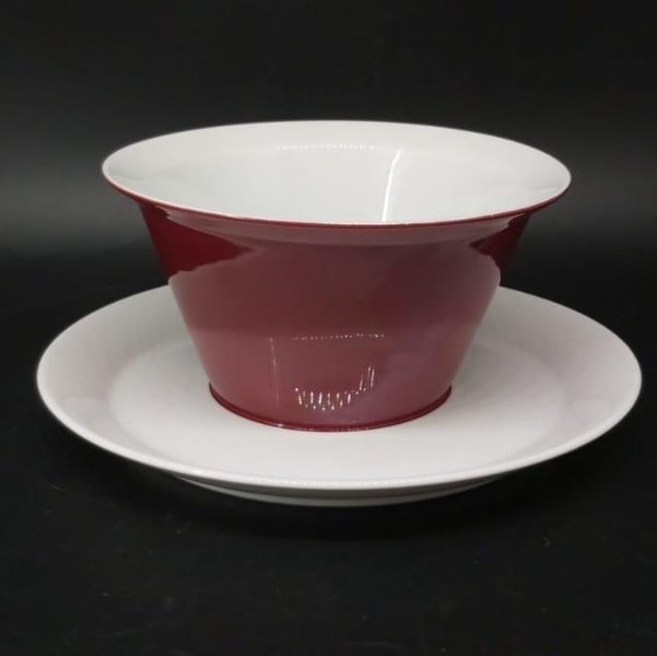 Rosenthal Secunda Purpur: Sauciere mit Unterteller, einteilig Rosenthal (7121044865161)