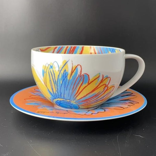 Rosenthal Studio Line Daisies Andy Warhol: Jumbotasse / Cappuccinotasse mit Unterteller Rosenthal (7121064165513)