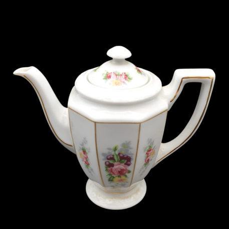 Rosenthal Classic Maria: Miniatur Kaffeekanne / Kännchen - Blumendekor mit Gold Rosenthal (7159264542857)