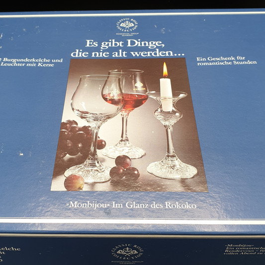 Rosenthal Classic Rose Monbijou: Geschenkset - 2 Burgunderkelche mit Kerzenleuchter - neu mit OVP Rosenthal (7120900915337)