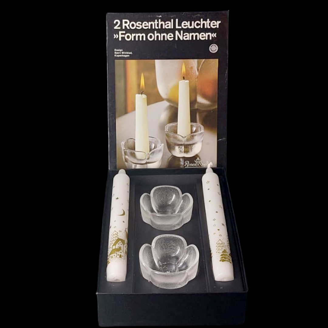 Rosenthal "Form ohne Namen": 2 Leuchter in Originalverpackung mit Kerzen Rosenthal (7120934862985)