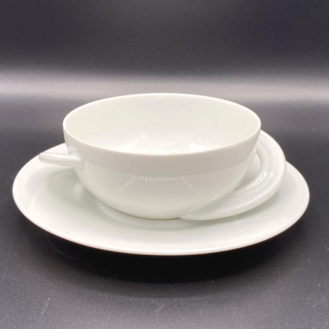 Rosenthal Studio Line Cupola Weiß: Suppentasse mit Unterteller Rosenthal (7121072881801)