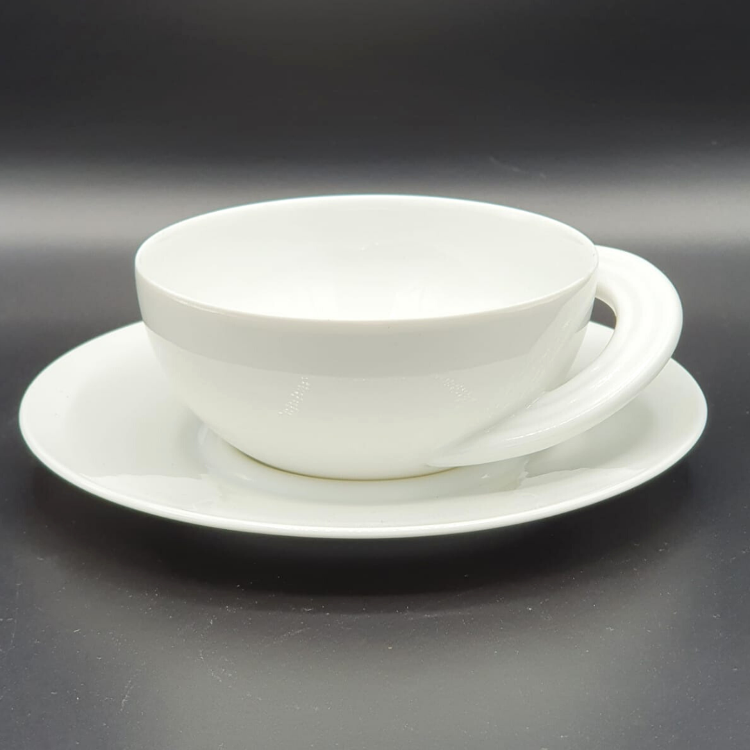 Rosenthal Studio Line Cupola Weiß: Teetasse / Tasse mit Unterteller Rosenthal (7120787013769)