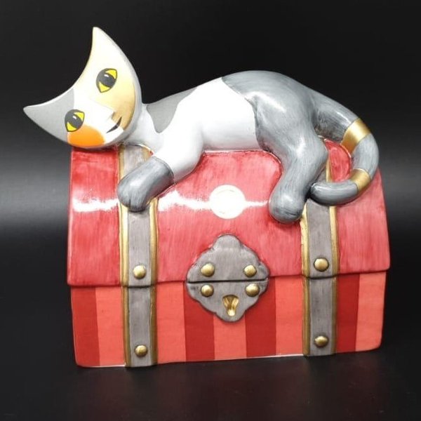 Goebel Rosina Wachtmeister: Katze "Guardiano tesoro" Spardose - ca 12,5 cm Goebel (7121069899913)