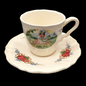 Sarreguemines Obernai France: Mokkatasse / Espressotasse mit Unterteller - Kirchturm Obernai (7120713744521)