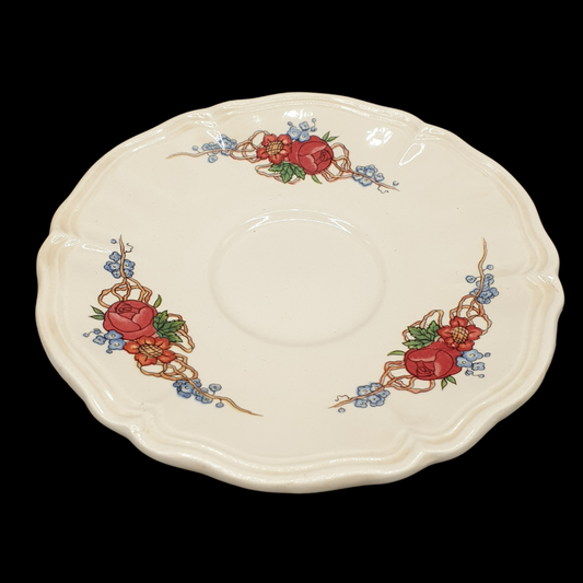Sarreguemines Obernai France: Unterteller / Untertasse 13 cm Obernai (7120713777289)