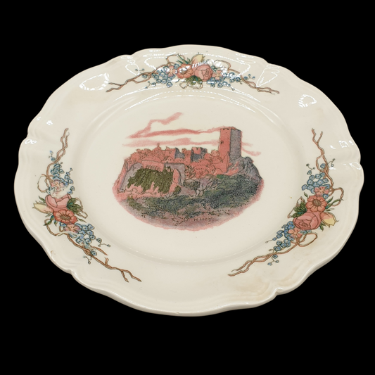 Sarreguemines Obernai France: Brotteller / kleiner Teller - Burg Sarreguemines (7121092247689)