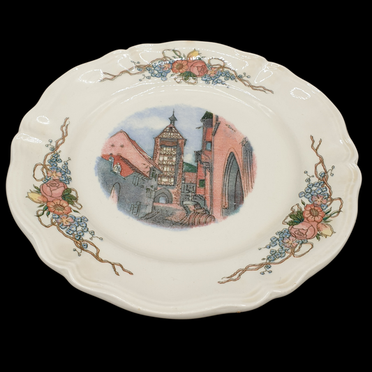 Sarreguemines Obernai France: Brotteller / kleiner Teller - Stadtturm Sarreguemines (7121092280457)