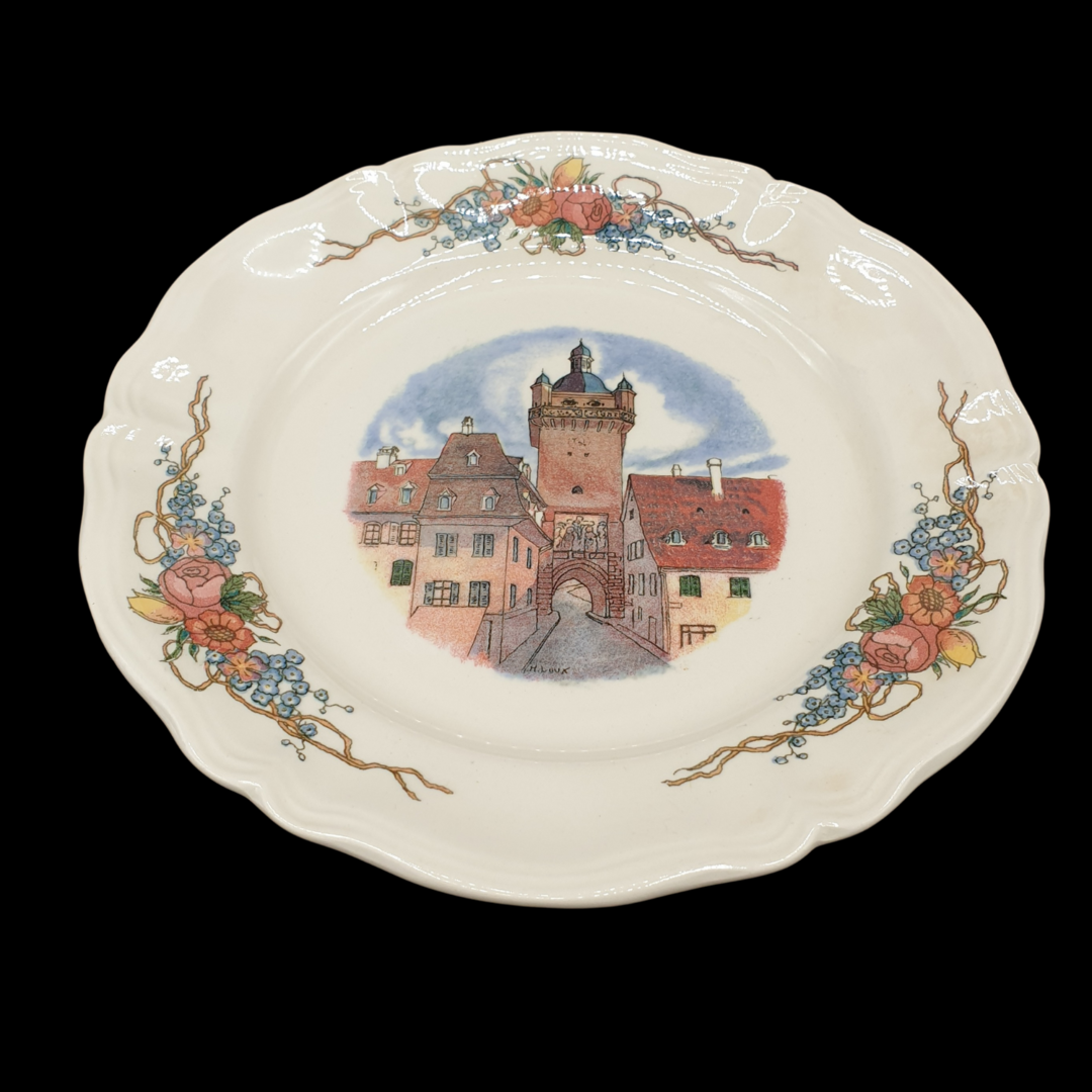 Sarreguemines Obernai France: Brotteller / kleiner Teller - Stadt Sarreguemines (7121092345993)
