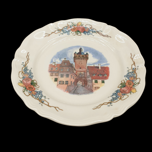 Sarreguemines Obernai France: Brotteller / kleiner Teller - Stadt Sarreguemines (7121092345993)