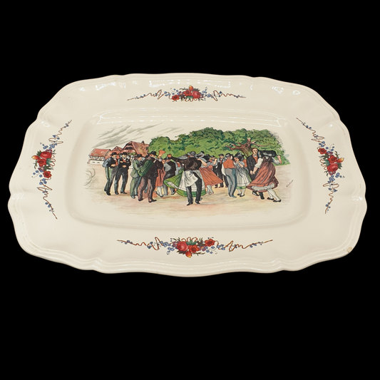 Sarreguemines Obernai France:  Fleischplatte / Platte - 40 cm Obernai (7120714530953)