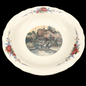 Sarreguemines Obernai France: Schüssel / Servierschüssel, rund - 27 cm - Mann mit Pferd Obernai (7120714334345)
