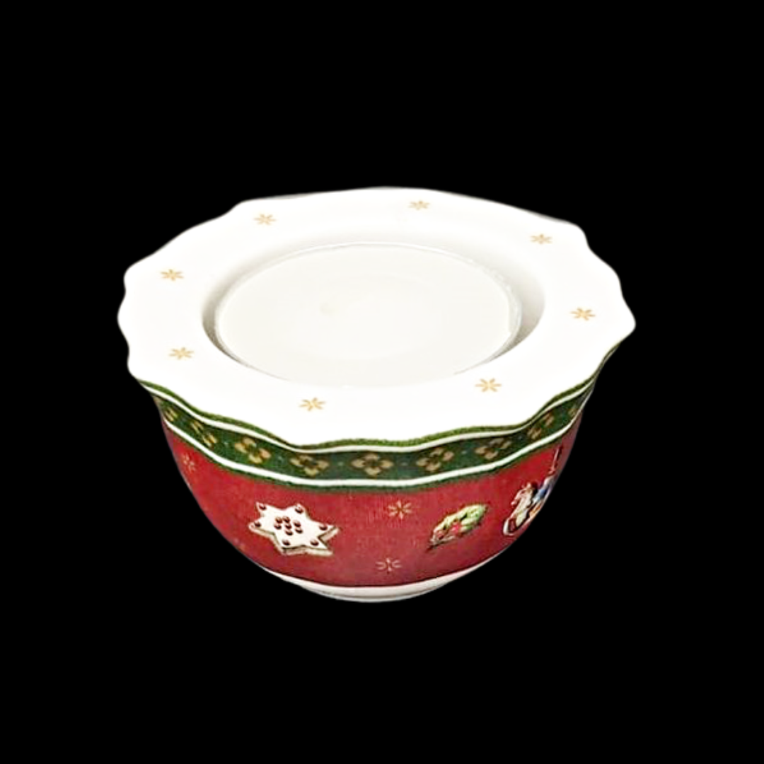 Villeroy & Boch Toys Delight: Teelichthalter rotes Muster Villeroy & Boch (7121065574537)