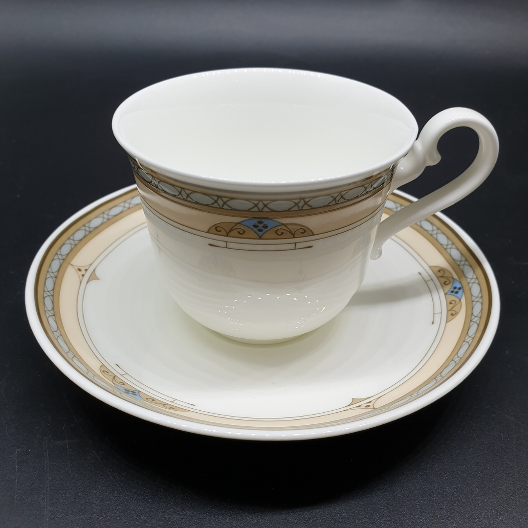 Villeroy & Boch Cavalier: Kaffeetasse / Tasse mit Unterteller - neuwertig Porzellanladen.online (7120932896905)
