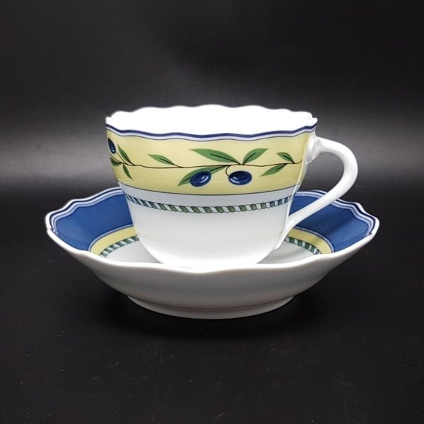 Hutschenreuther Medley Valdemossa: Kaffeetasse / Tasse mit Unterteller Hutschenreuther (7120778690697)