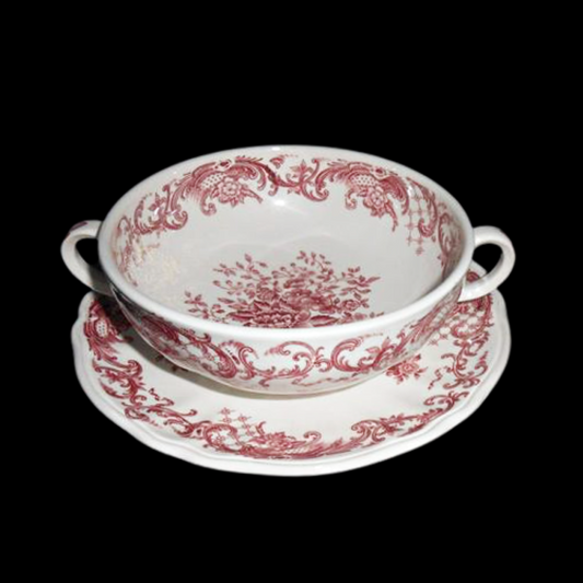 Villeroy & Boch Valeria rot: Suppentasse mit Unterteller Villeroy & Boch (7120697491593)