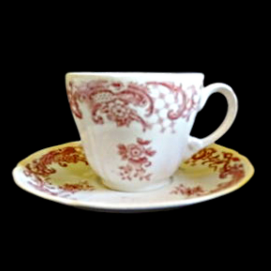 Villeroy & Boch Valeria rot: Kaffeetasse / Tasse mit Unterteller Porzellanladen.online (7120783048841)