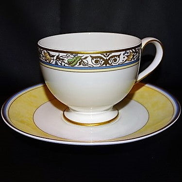 Villeroy & Boch Villa Cannes: Kaffeetasse / Tasse mit Unterteller (7120822370441)