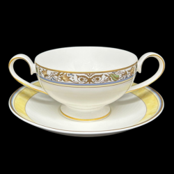 Villeroy & Boch Villa Cannes: Suppentasse mit Unterteller - neuwertig (8371244269892)