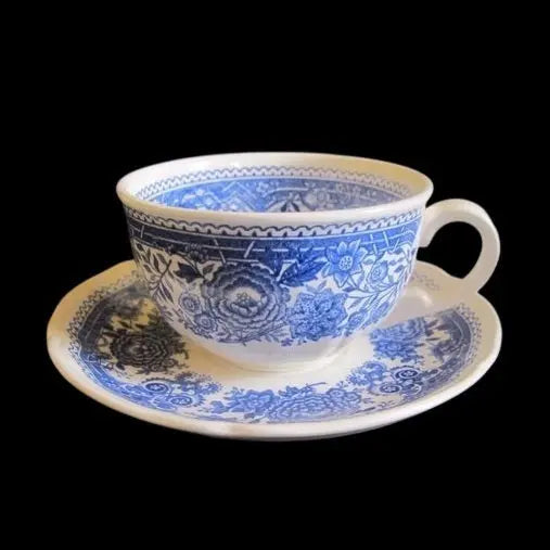 Villeroy & Boch Burgenland blau: Teetasse groß / Tasse mit Unterteller Villeroy & Boch (7120678125705)