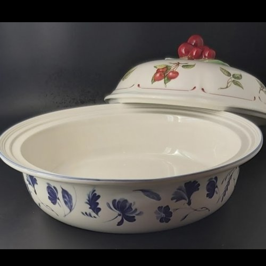 Villeroy & Boch Cottage: Gebäckdose / Gebäckschale / Schüssel mit Deckel - selten Villeroy & Boch (7120955768969)
