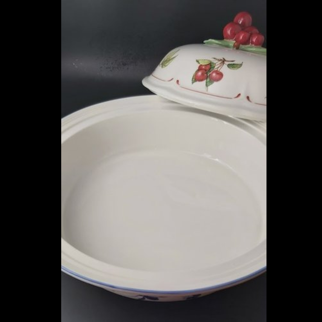Villeroy & Boch Cottage: Gebäckdose / Gebäckschale / Schüssel mit Deckel - selten Villeroy & Boch (7120955768969)