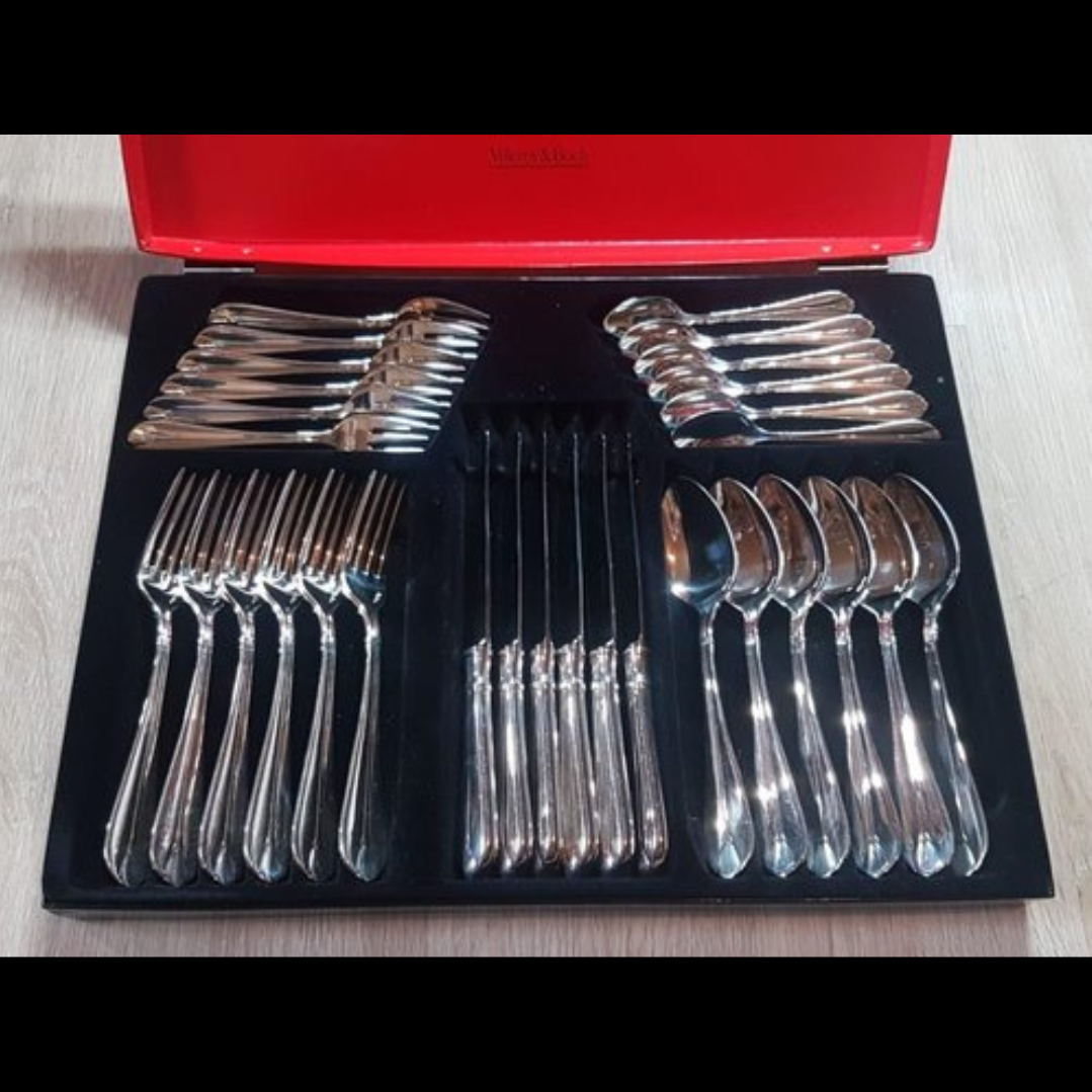 Villeroy & Boch Paloma Picasso: Besteck-Set Pearl (Gabeln, Messer, Löffel), 30 Teile - OVP Villeroy & Boch (7121055940745)