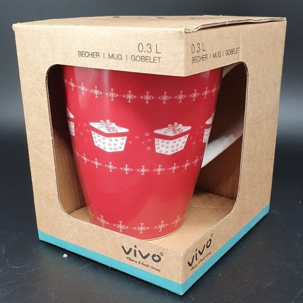 Villeroy & Boch Vivo X-Mas: Kaffeebecher / Henkelbecher, Motiv 1 - neu & OVP Villeroy & Boch (7121080320137)