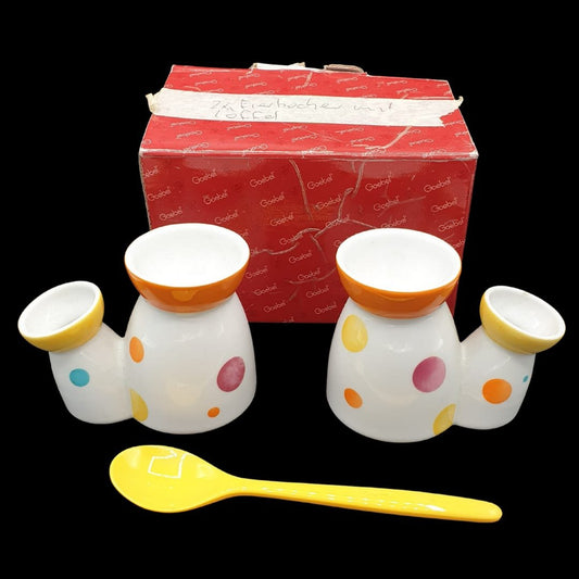 Goebel: 2 Eierbecher mit Löffel - neu und OVP Villeroy & Boch (7120875683977)