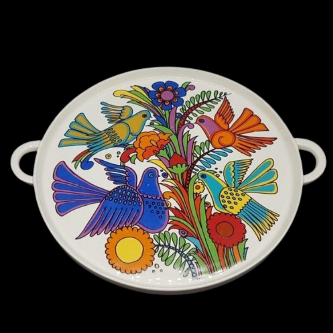 Villeroy & Boch Acapulco: Tortenplatte / Platte mit Griff - Volldekor Villeroy & Boch (7121056268425)