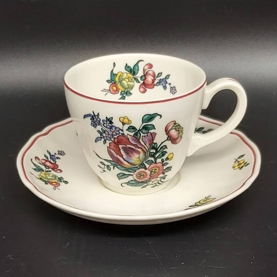 Villeroy & Boch Mettlach Alsace: Kaffeetasse / Tasse mit Unterteller Tulpe Villeroy & Boch (7120943448201)