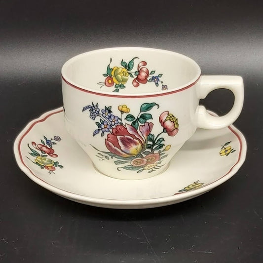 Villeroy & Boch Alsace: Kaffeetasse / Tasse mit Unterteller Tulpe Hotel Villeroy & Boch (7120943579273)