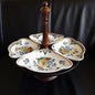 Villeroy & Boch Alt Amsterdam: Holzrondell / Caroussel mit Dreieckschalen Villeroy & Boch (7120909992073)