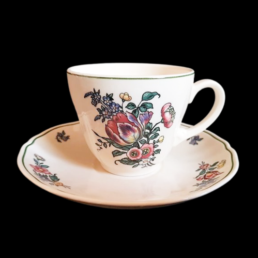 Villeroy & Boch Alt Strassburg: Kaffeetasse / Tasse mit Unterteller Tulpe Villeroy & Boch (7120743137417)