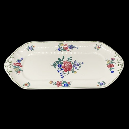 Villeroy & Boch Alt Strassburg: Königskuchenplatte / Stollenplatte Rose - neu, OVP Villeroy & Boch (7120867393673)