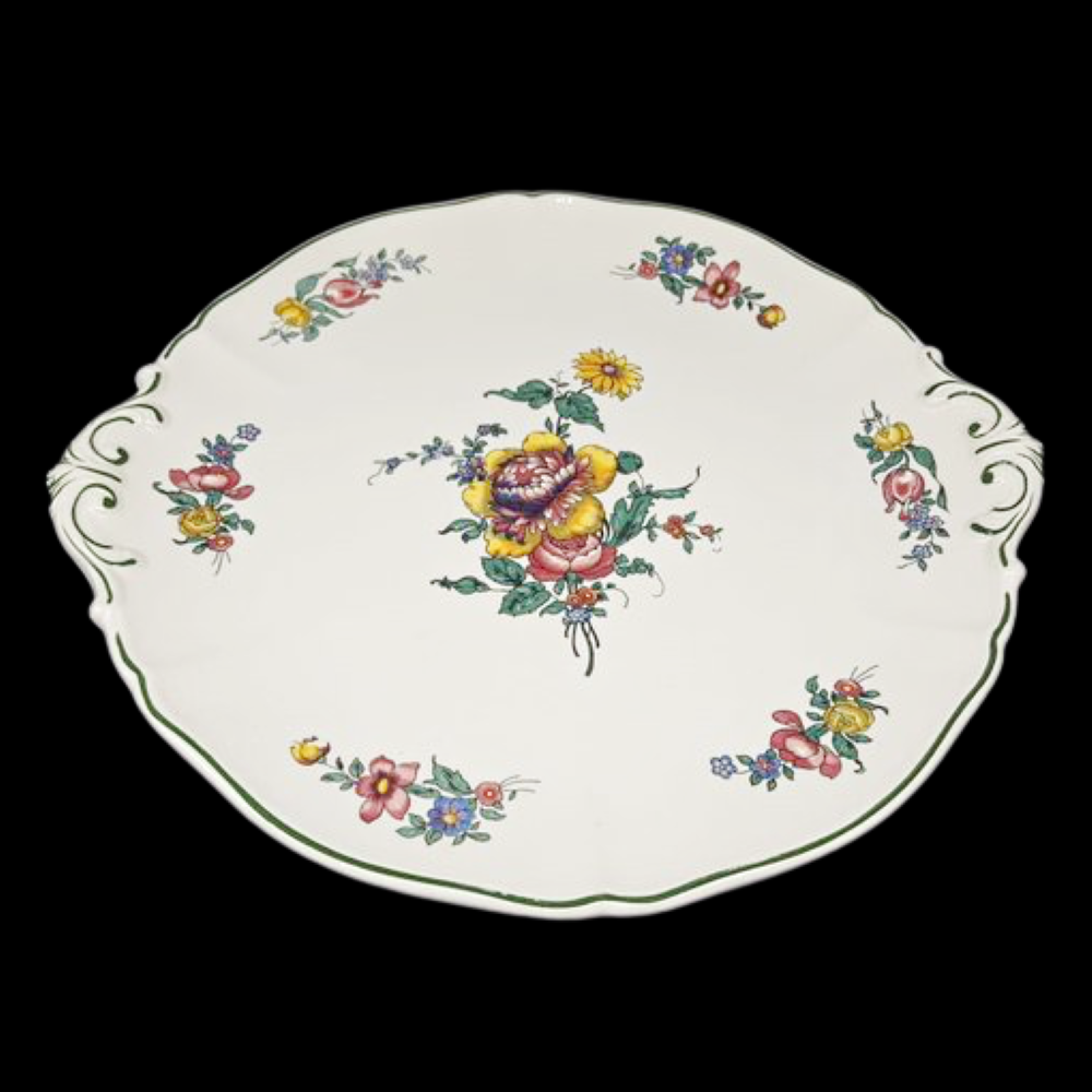 Villeroy & Boch Alt Strassburg 1562: Kuchenplatte / Tortenplatte mit Griffen Strohblume Villeroy & Boch (7120866377865)