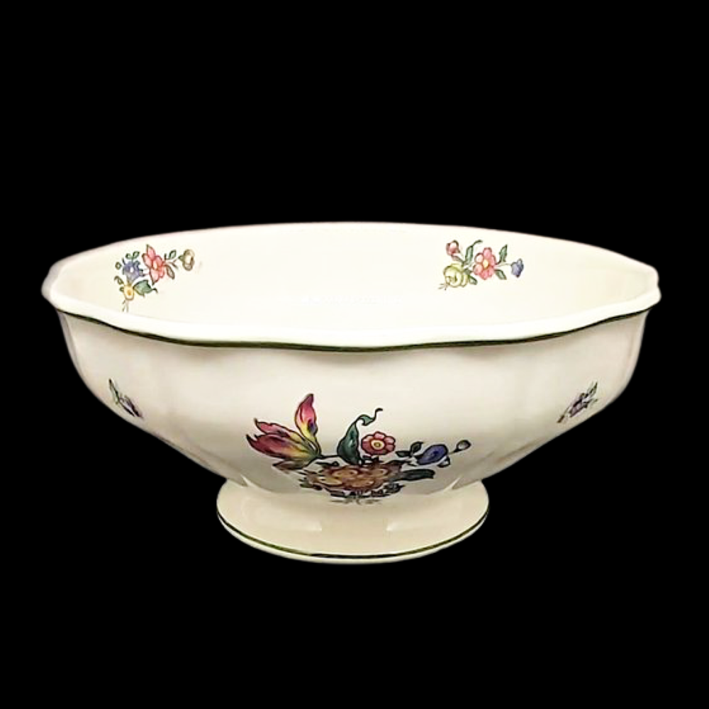 Villeroy & Boch Alt Strassburg: Schüssel auf Fuß, rund - 19,5 cm - Tulpe & Rose Villeroy & Boch (7120866214025)