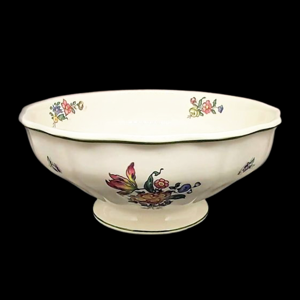 Villeroy & Boch Alt Strassburg: Schüssel auf Fuß, rund - 23cm - Tulpe & Gänseblümchen Villeroy & Boch (7120866181257)