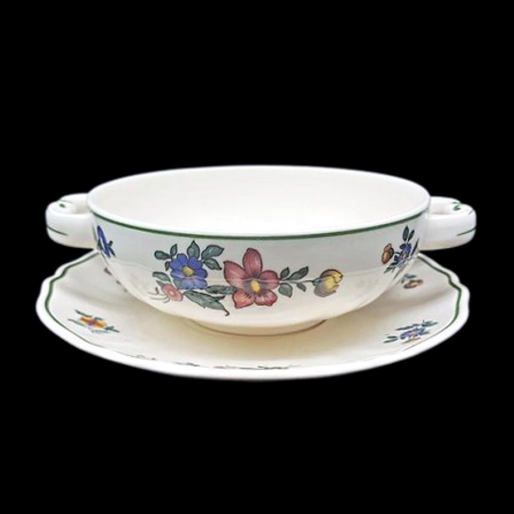 Villeroy & Boch Alt Strassburg: Suppentasse mit Unterteller - Rose (waagerecht) Villeroy & Boch (7120866967689)