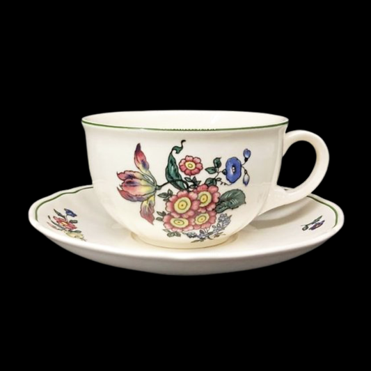 Villeroy & Boch Alt Strassburg: Teetasse / Tasse hoch mit Unterteller Blumenstr Villeroy & Boch (7120904061065)