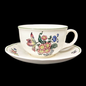 Villeroy & Boch Alt Strassburg: Teetasse / Tasse hoch mit Unterteller Blumenstr ( Verfärb) Villeroy & Boch (7120904487049)
