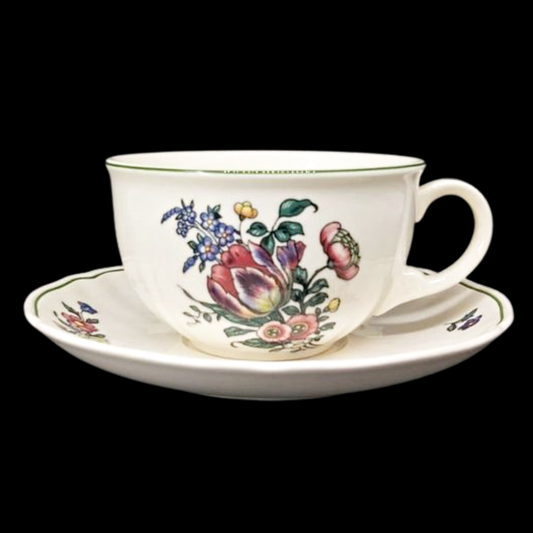 Villeroy & Boch Alt Strassburg: Teetasse / Tasse hoch mit Unterteller Tulpe Villeroy & Boch (7120904093833)