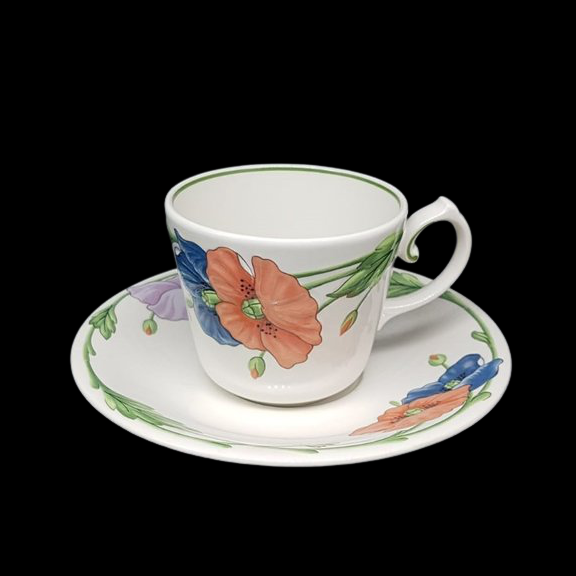 Villeroy & Boch Amapola: Jumbotasse / Frühstückstasse / Tasse XL mit Unterteller Villeroy & Boch (7120909566089)